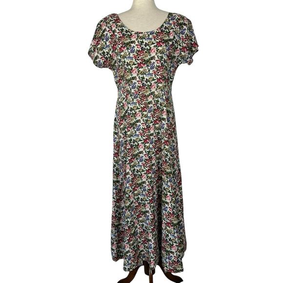 All that Jazz Dresses & Skirts - Vintage 90s Y2K All That Jazz Dress Midi Size 9/10 Floral Cottagecore Peasant